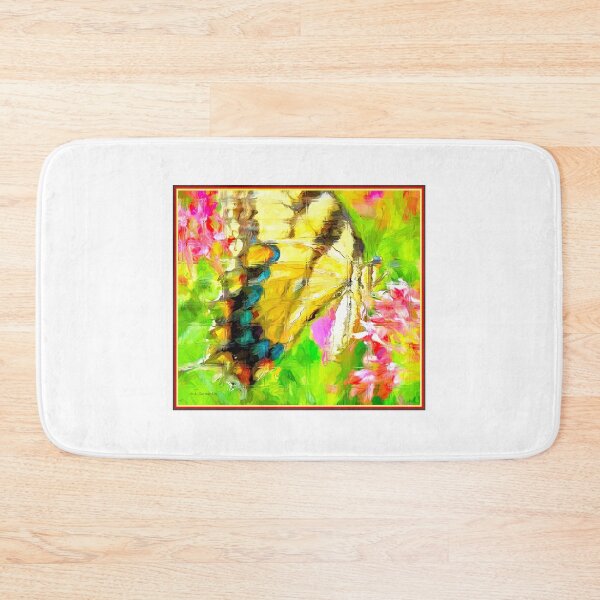 Item preview, Tiger Swallowtail Butterfly on Egyptian Star Cluster Flowers,Digital Illustration designed and sold by AMacGPhilly.