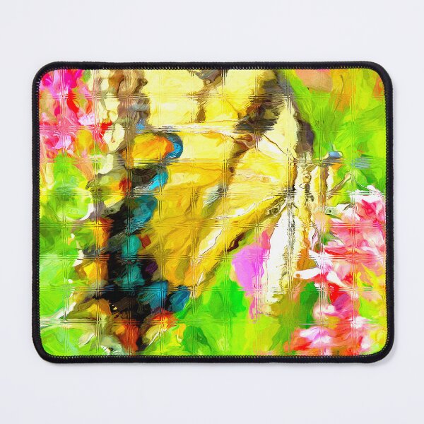 Item preview, Tiger Swallowtail Butterfly on Egyptian Star Cluster Flowers,Digital Illustration designed and sold by AMacGPhilly.