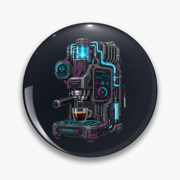 Item preview, Cyberpunk Industrial Espresso Machine Technical Schematic designed and sold by MarVan-Prints.