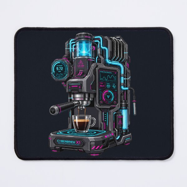 Item preview, Cyberpunk Industrial Espresso Machine Technical Schematic designed and sold by MarVan-Prints.