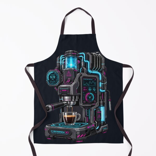 Item preview, Cyberpunk Industrial Espresso Machine Technical Schematic designed and sold by MarVan-Prints.