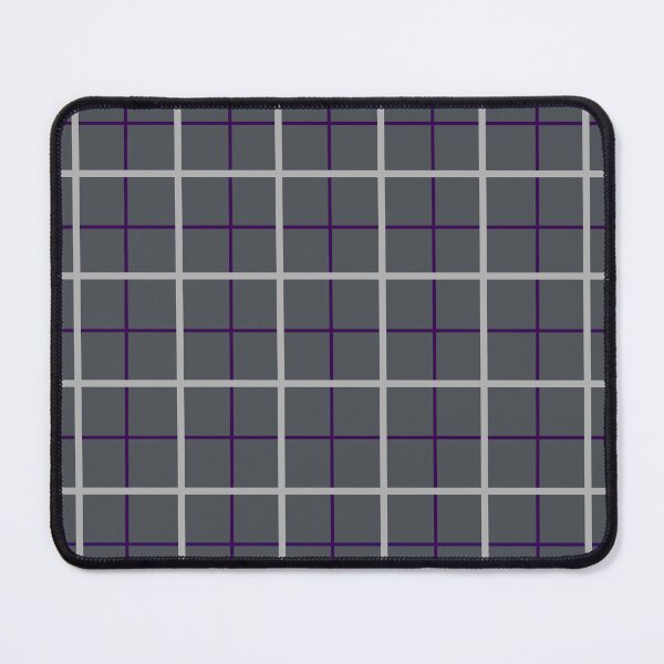 Item preview, Charcoal Windowpane Check with Cloud Grey & Aubergine  designed and sold by PSCSCo.