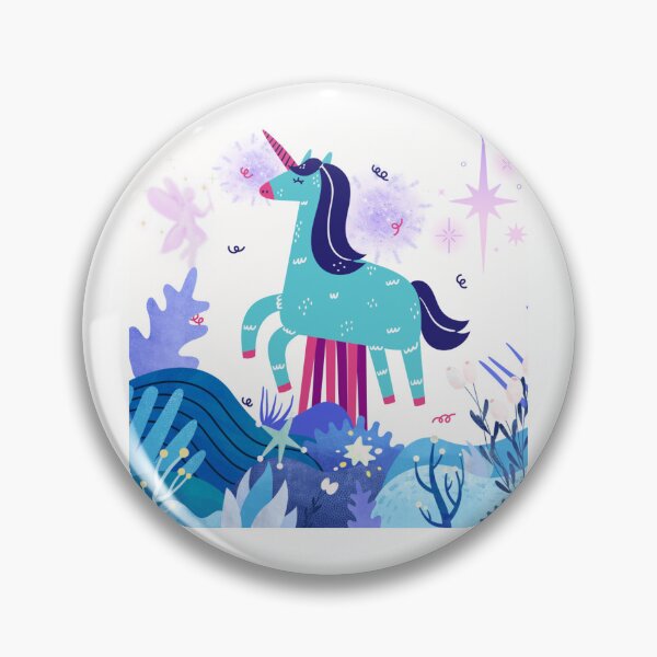 Item preview, Modern Teal Unicorn in Mystical Forest: Boho Fantasy Landscape Art designed and sold by Yasmine Mohammed.