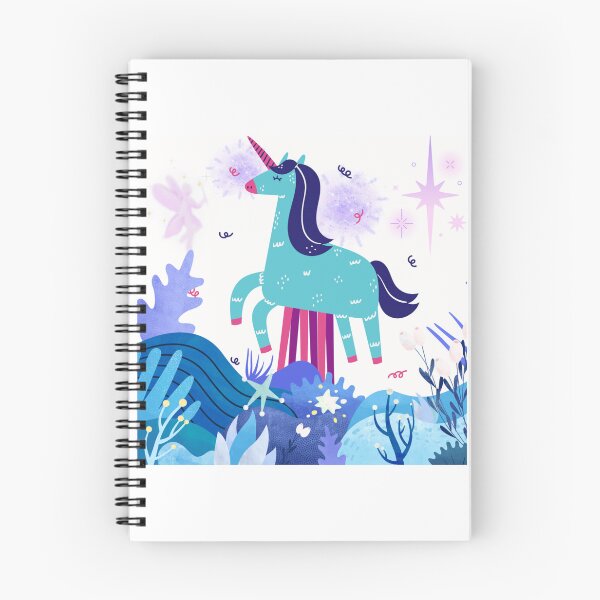 Item preview, Modern Teal Unicorn in Mystical Forest: Boho Fantasy Landscape Art designed and sold by Yasmine Mohammed.