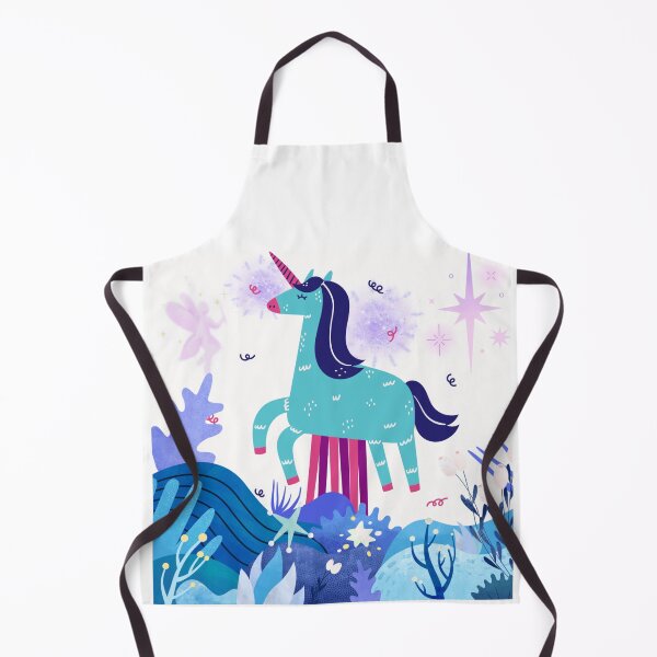 Item preview, Modern Teal Unicorn in Mystical Forest: Boho Fantasy Landscape Art designed and sold by Yasmine Mohammed.