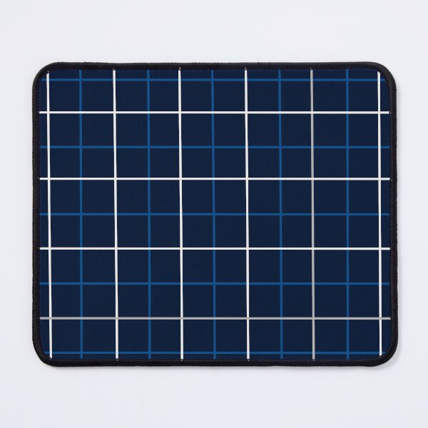 Item preview, Navy Windowpane Check with Cobalt & White designed and sold by PSCSCo.