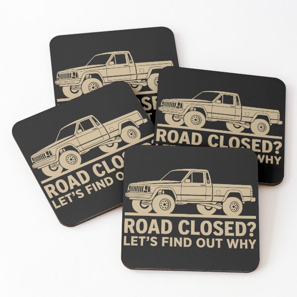 Item preview, Road Closed Comanche MJ - Off-Road 4x4 Trail Humor Graphic designed and sold by Off-Road-Zone.