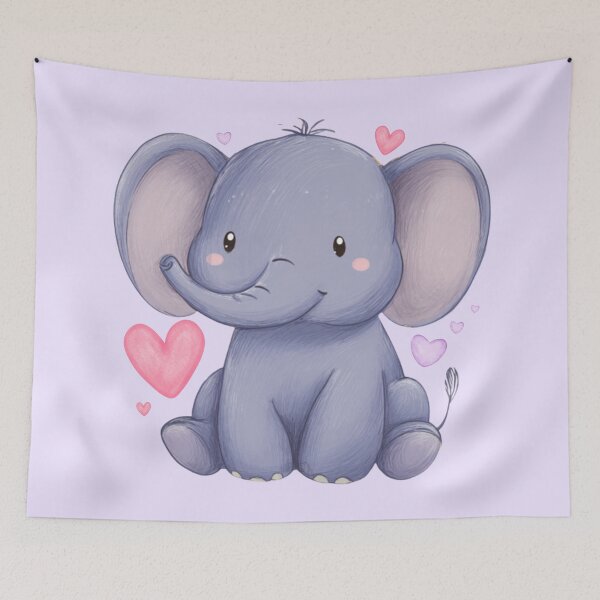 Item preview, Cute Baby Elephant designed and sold by bubblyrainbow.