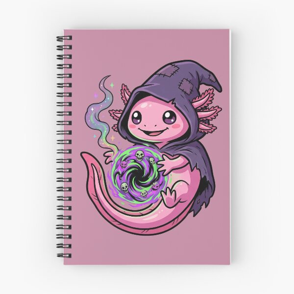 Item preview, The Abyssal Axolotl - Cute Dark Magic Wizard Fantasy Art designed and sold by PerfectTerrible.