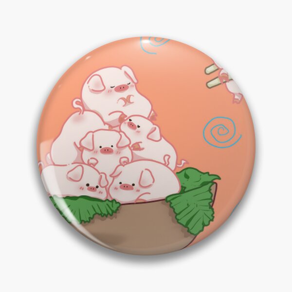 Artikelvorschau, Niedliche Kawaii-Schweinchen in einer Ramen-Schüssel – Lebensmittelillustration entworfen und verkauft von lotusqtraubey.