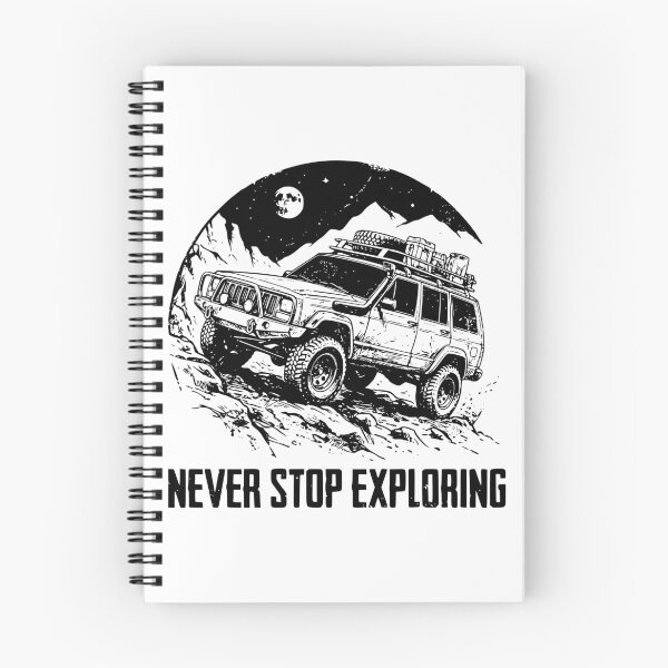 Item preview, Never Stop Exploring Cherokee XJ - Lifted 4x4 Mountain Overlanding Graphic designed and sold by Off-Road-Zone.