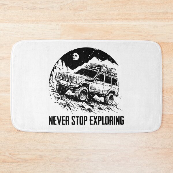 Item preview, Never Stop Exploring Cherokee XJ - Lifted 4x4 Mountain Overlanding Graphic designed and sold by Off-Road-Zone.