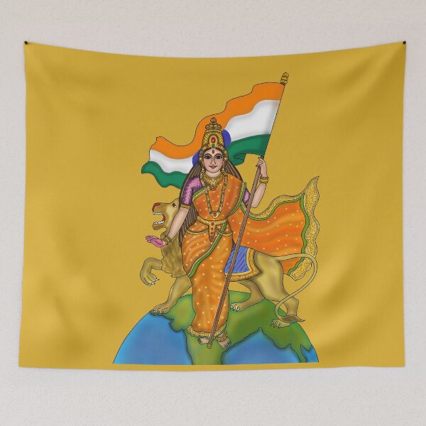 Item preview, Bharat Mata Artwork | Divine Bharat Mata Digital Illustration designed and sold by Harshit_Digital_Arts.