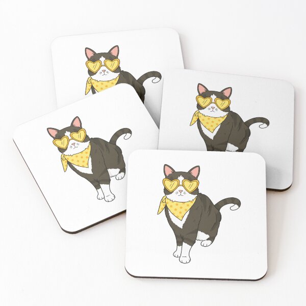 Item preview, Golden Glasses Cat designed and sold by ValerianArt.
