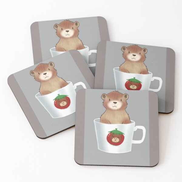Item preview, Cute Animal in Teacup Cozy Tomato Illustration designed and sold by lotusqtraubey.