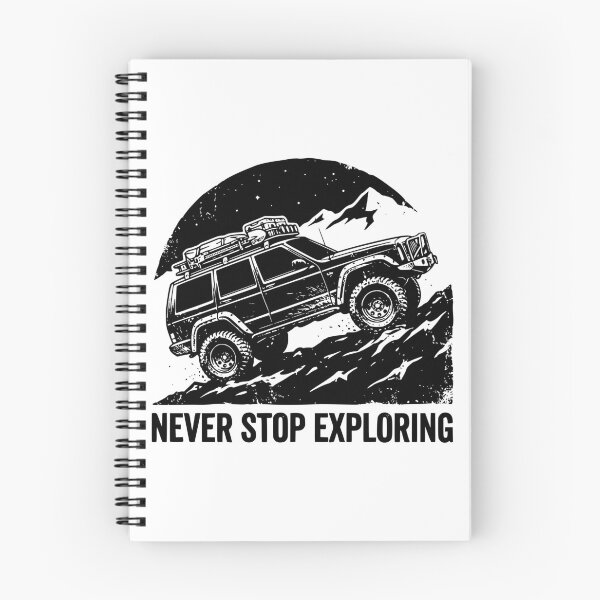 Item preview, Never Stop Exploring Cherokee XJ - Lifted 4x4 Mountain Overlanding Art designed and sold by Off-Road-Zone.