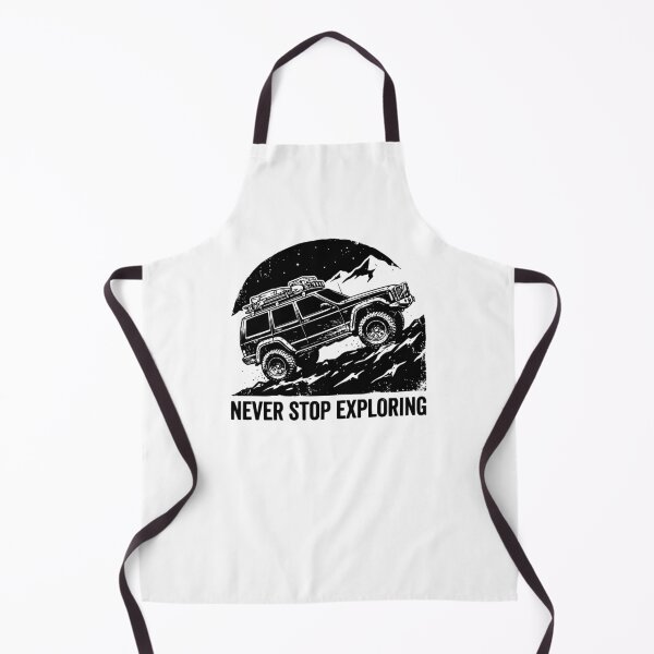 Item preview, Never Stop Exploring Cherokee XJ - Lifted 4x4 Mountain Overlanding Art designed and sold by Off-Road-Zone.