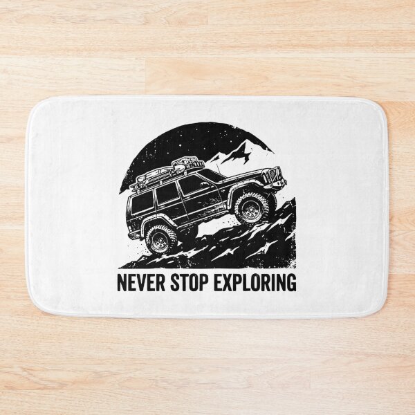 Item preview, Never Stop Exploring Cherokee XJ - Lifted 4x4 Mountain Overlanding Art designed and sold by Off-Road-Zone.