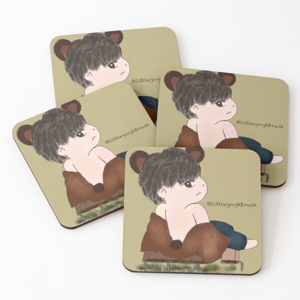 Item preview, Cute Chibi Bear Boy Anime Character Illustration designed and sold by lotusqtraubey.