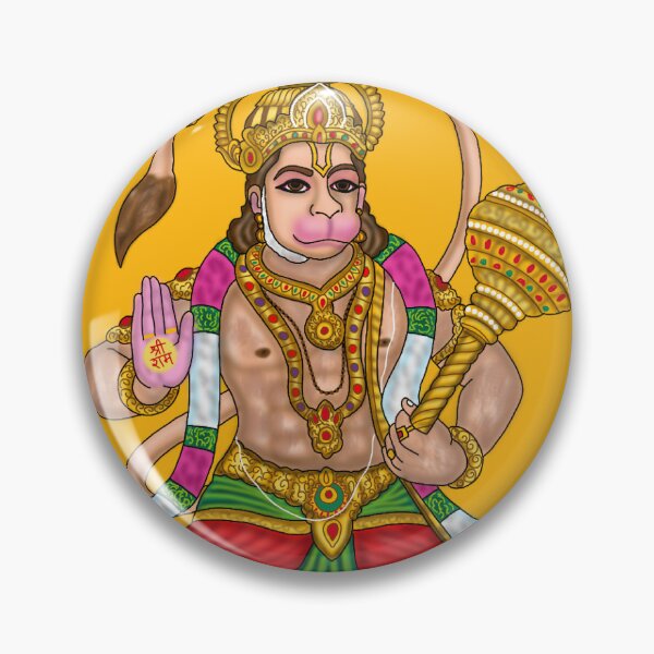 Item preview, Lord Hanuman Artwork | Powerful Hindu Devotional Digital Illustration  Description: designed and sold by Harshit_Digital_Arts.