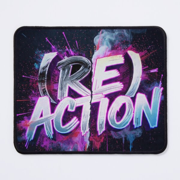Item preview, (RE)ACTION - Explosive Neon Graffiti Typography Art designed and sold by RAMHEARTS.