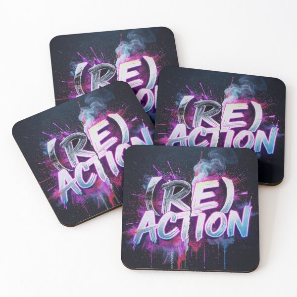 Item preview, (RE)ACTION - Explosive Neon Graffiti Typography Art designed and sold by RAMHEARTS.