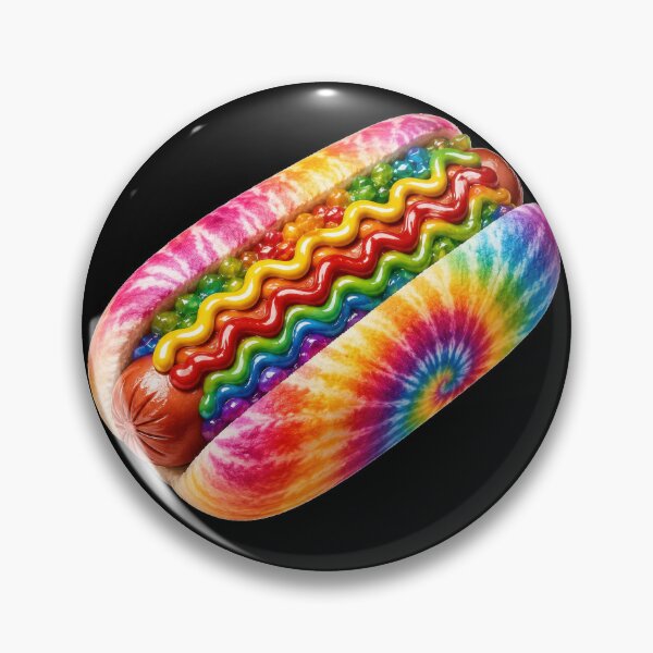 Item preview, Rainbow Tie-Dye Hot Dog designed and sold by jgvisualarts.