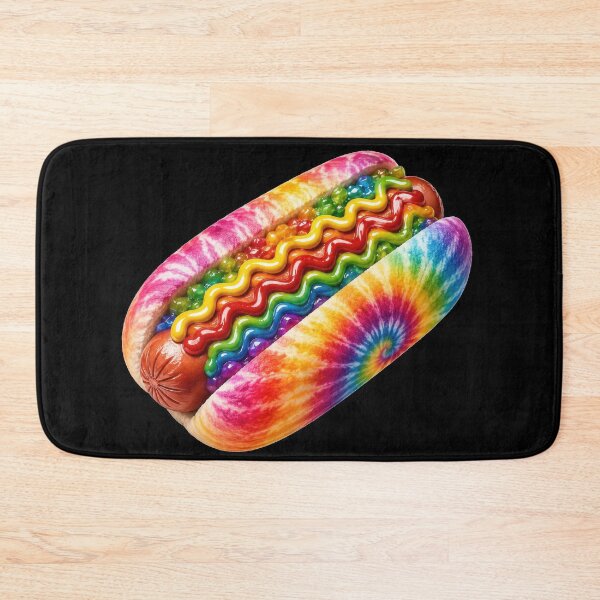 Item preview, Rainbow Tie-Dye Hot Dog designed and sold by jgvisualarts.