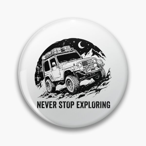 Item preview, Never Stop Exploring Wrangler TJ - Lifted Patriotic 4x4 Mountain Overlanding Graphic designed and sold by Off-Road-Zone.