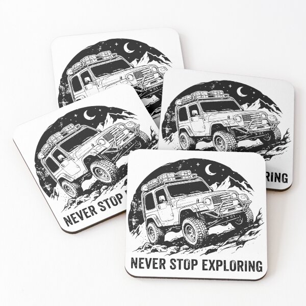 Item preview, Never Stop Exploring Wrangler TJ - Lifted Patriotic 4x4 Mountain Overlanding Graphic designed and sold by Off-Road-Zone.