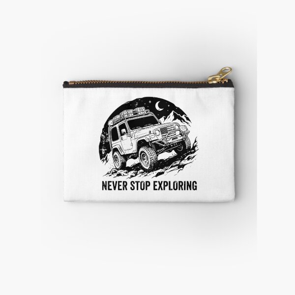 Item preview, Never Stop Exploring Wrangler TJ - Lifted Patriotic 4x4 Mountain Overlanding Graphic designed and sold by Off-Road-Zone.