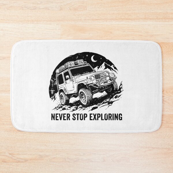 Item preview, Never Stop Exploring Wrangler TJ - Lifted Patriotic 4x4 Mountain Overlanding Graphic designed and sold by Off-Road-Zone.