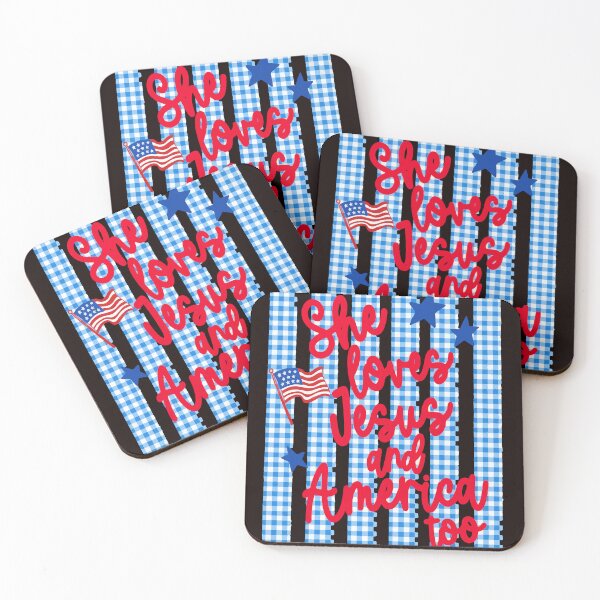 Item preview, loves jesus and america too patriotic christian faith design designed and sold by DonaldMcCullum.