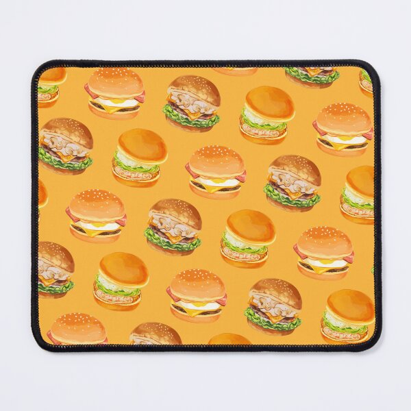 Artikelvorschau, Hamburger [Orangefarbener Hintergrund] entworfen und verkauft von rizuNM.
