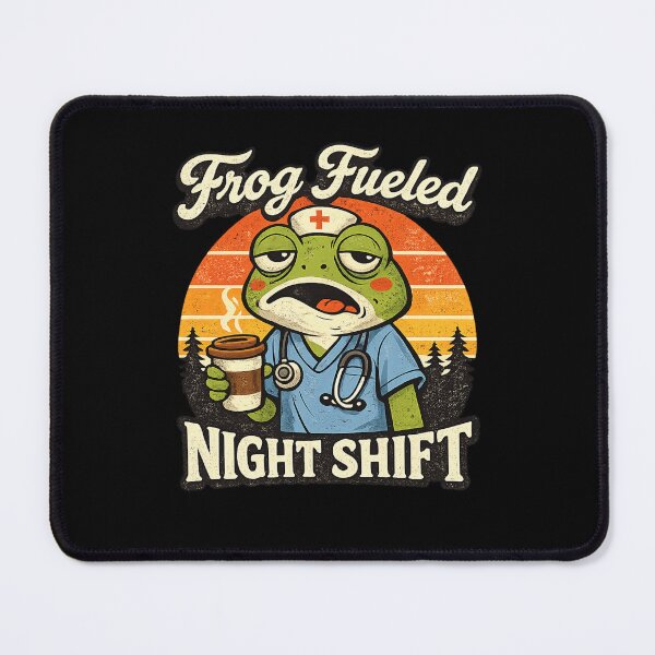 Item preview, Frog Fueled Night Shift Funny Nurse Retro Frog Nursing Shirt Classic T-Shirt  designed and sold by podlook.