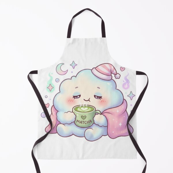 Item preview, Kawaii Matcha Cloud Character Cute Pastel Anime Sticker designed and sold by Biwbiwty.