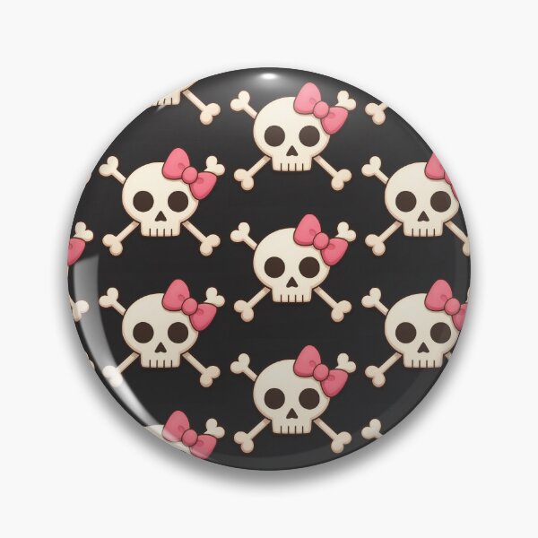 Item preview, Skull With Pink Bow II designed and sold by NickyMakesCoolStuff.