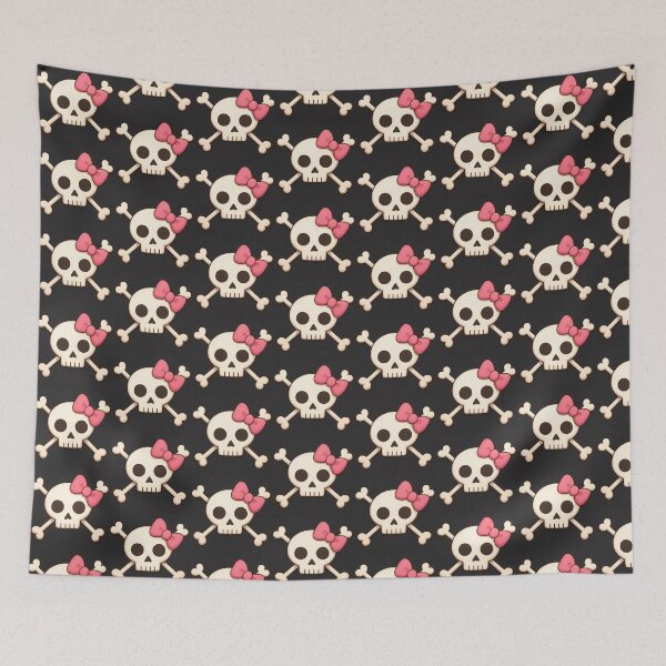 Item preview, Skull With Pink Bow II designed and sold by NickyMakesCoolStuff.