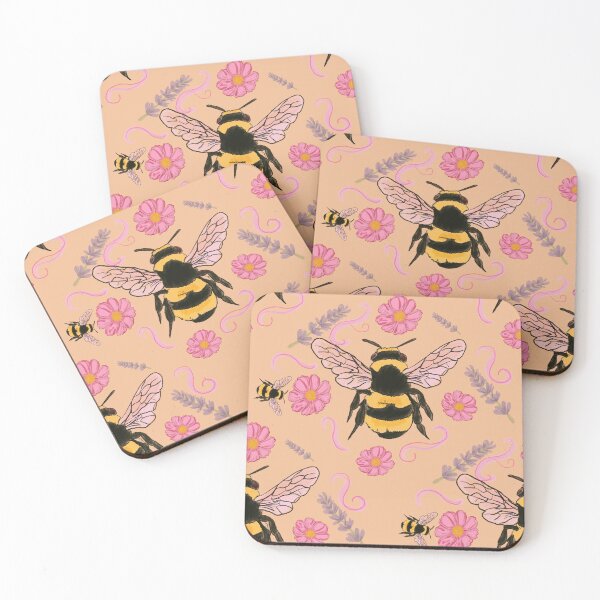 Item preview, Golden bumblebees designed and sold by DeerEyeAlley.