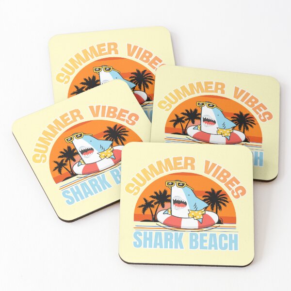 Item preview, Funny Shark Beach Summer Vibes Sunset Graphic designed and sold by SilverSeaBKK.
