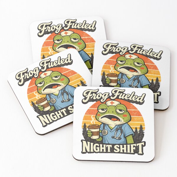 Item preview, Frog Fueled Night Shift Funny Nurse Retro Frog Nursing Shirt Classic T-Shirt  designed and sold by podlook.