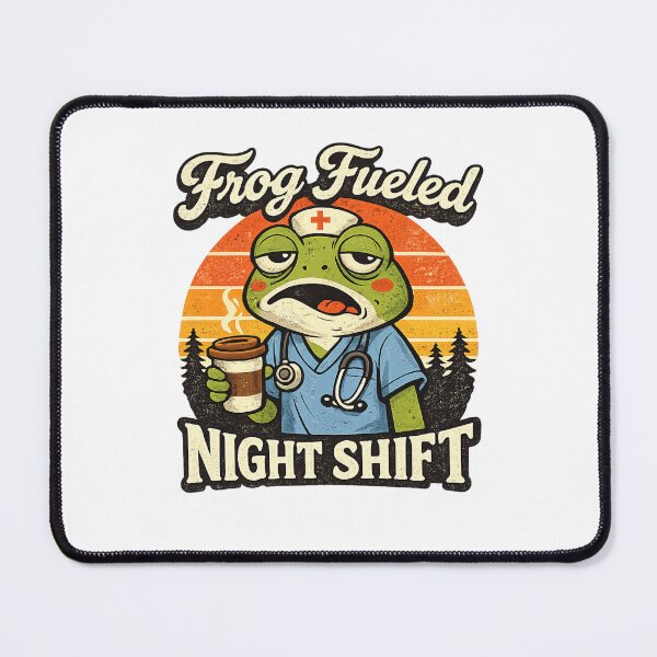 Item preview, Frog Fueled Night Shift Funny Nurse Retro Frog Nursing Shirt Classic T-Shirt  designed and sold by podlook.