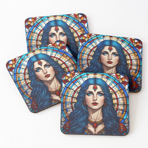 Item preview,  Mystical Goddess Stained Glass Art designed and sold by UmSkelig834.