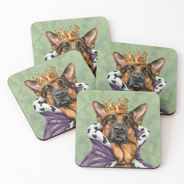 Item preview, German Shepherd King Portrait designed and sold by prettykaler.