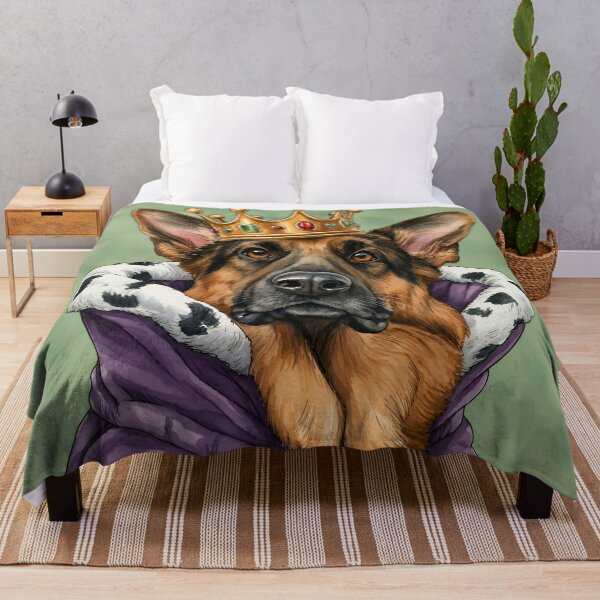 Item preview, German Shepherd King Portrait designed and sold by prettykaler.