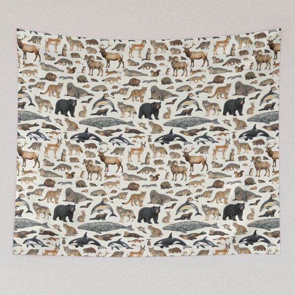 Item preview, Mammals of California Retro Style Identification Chart designed and sold by kakarikihill.