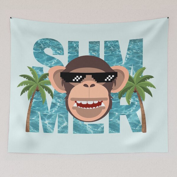 Item preview, Cool Summer Chimp in Pixel Sunglasses Graphic designed and sold by SilverSeaBKK.