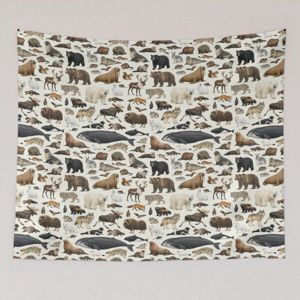 Item preview, Mammals of Alaska Retro Style Identification Chart designed and sold by kakarikihill.