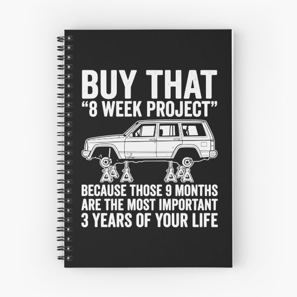 Item preview, Cherokee XJ Funny Project Car Humor - 8 Week Project Graphic designed and sold by Off-Road-Zone.