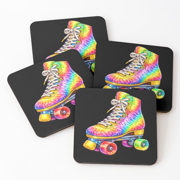 Item preview, Rainbow Tie-Dye Roller Skate designed and sold by jgvisualarts.